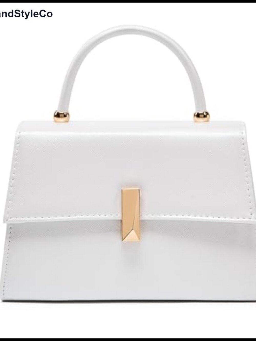 Formal Evening Clutch, Top Handle Satchel with Detachable Crossbody Chain, Faux